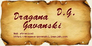 Dragana Gavanski vizit kartica